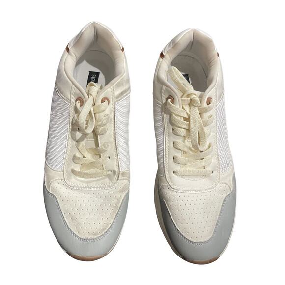 Steve Madden Hende Faux Leather Sneaker Shoes Size 11 Casual Walking Retro